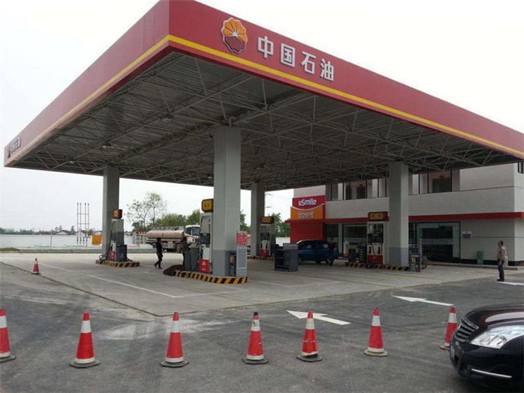 图们加油站钢结构网架案例20
