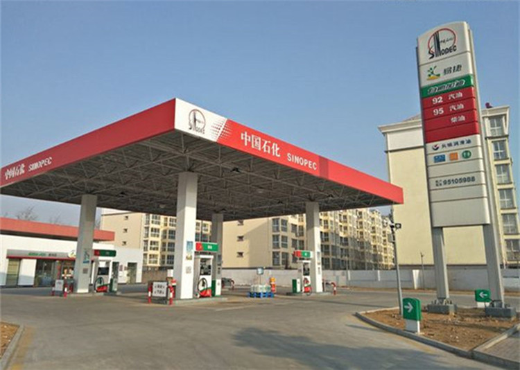 图们加油站钢结构网架案例2