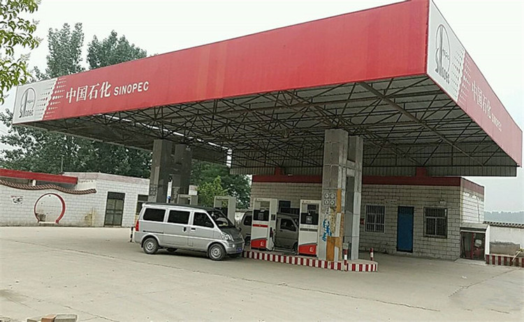 图们加油站钢结构网架案例5